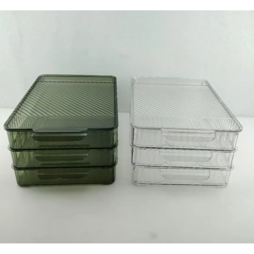 透明PP材质冰鲜饺子盒三层收纳盒不挑款（单层尺寸28*20*4cm）