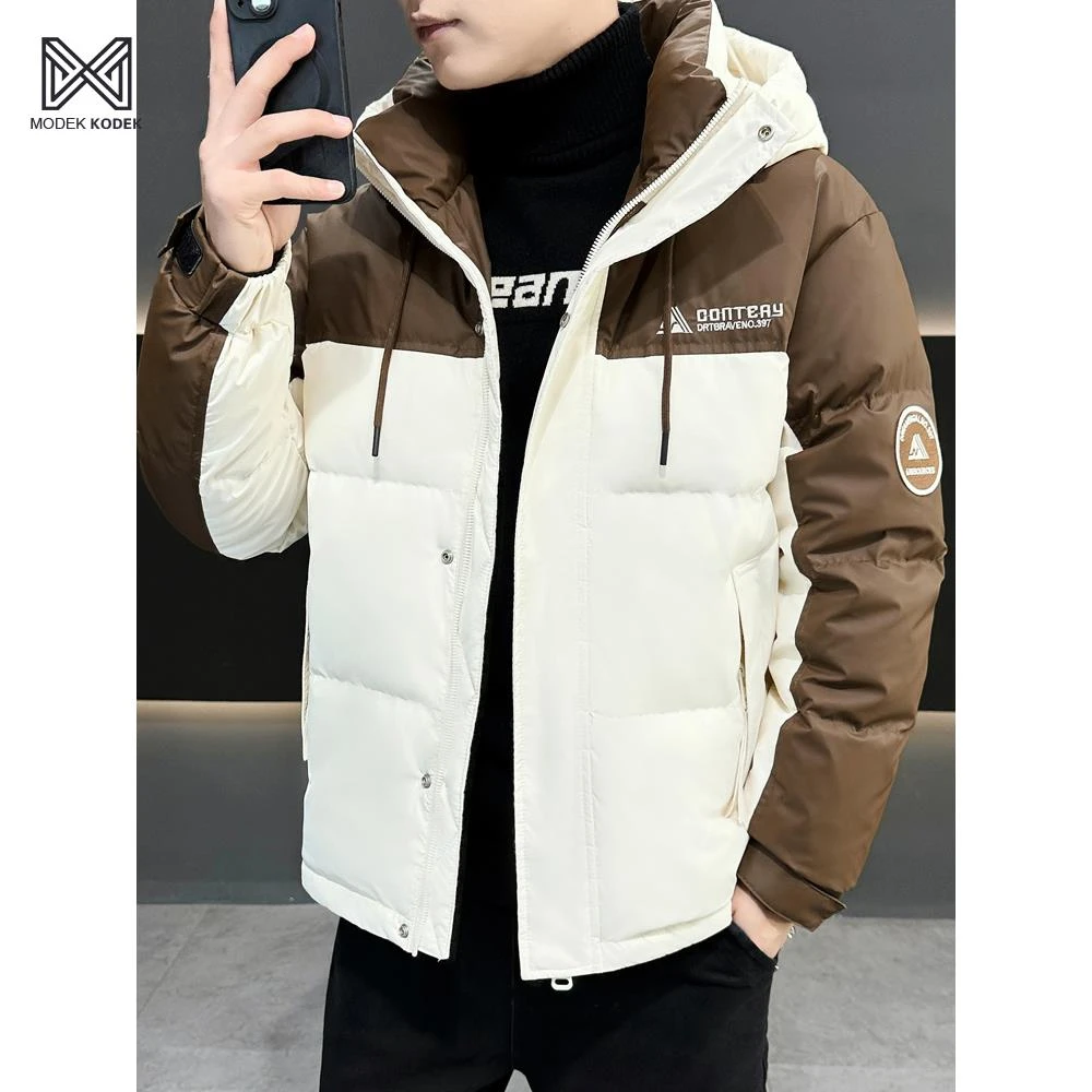MODEK KODEK2025新款爆款冬季加厚保暖连帽帅气短款防寒羽绒外套