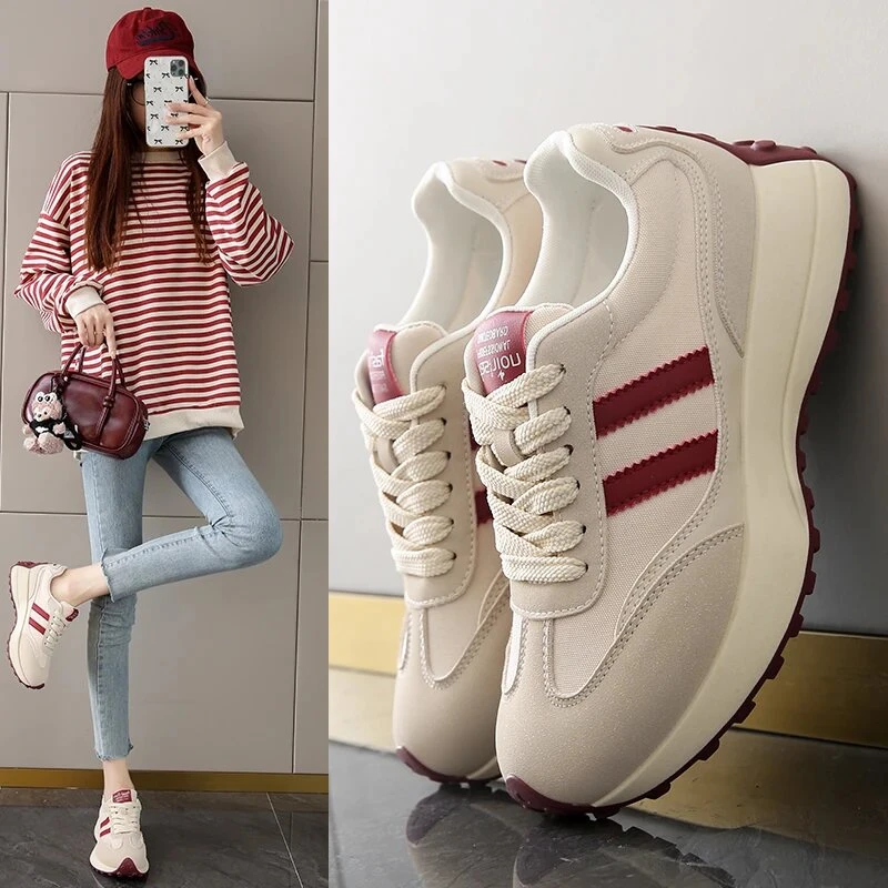 女鞋小蛮腰阿甘运动鞋女2025新款春季女士老爹潮鞋35码软底跑步鞋