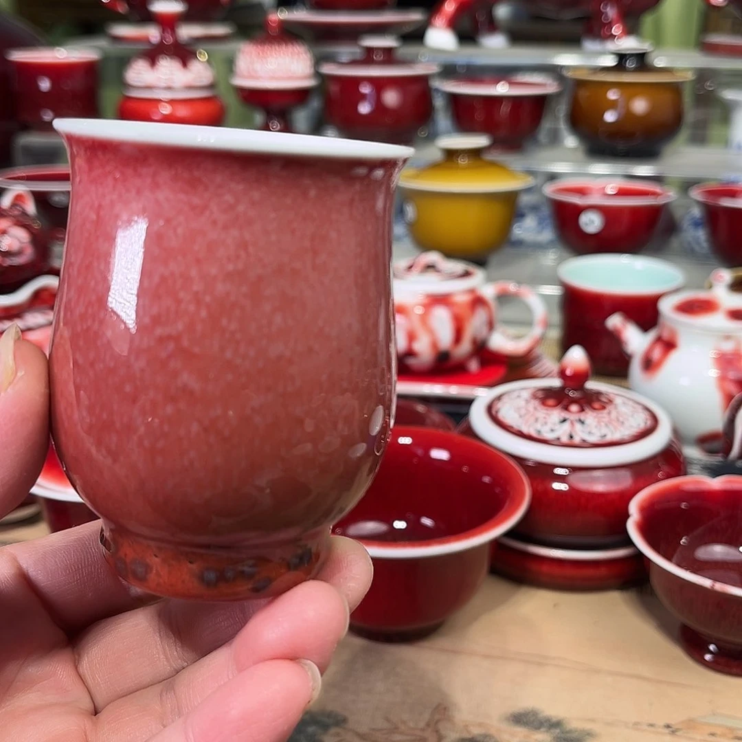 艺**掇景德镇陶瓷豇豆红