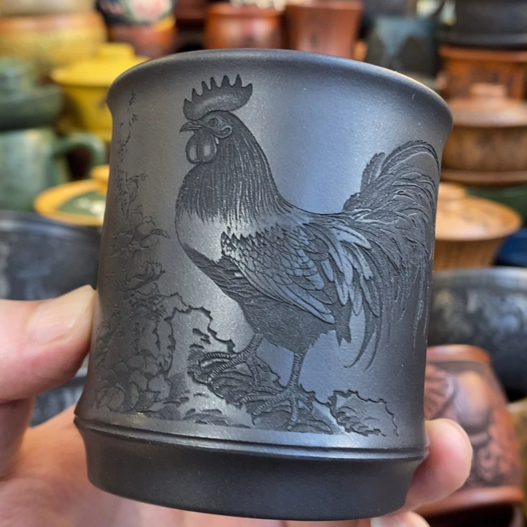 紫砂杯子宜兴全手工紫砂杯