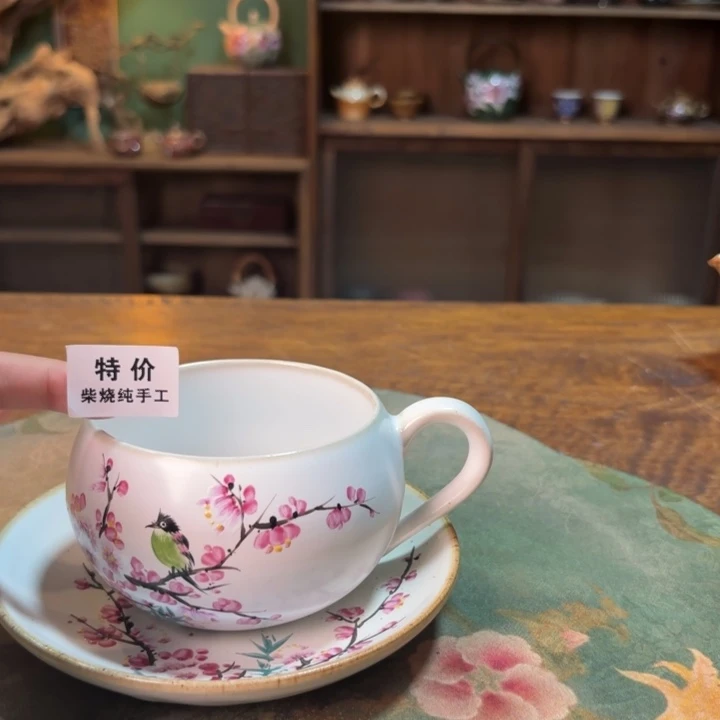 柴烧纯手工手绘陶瓷