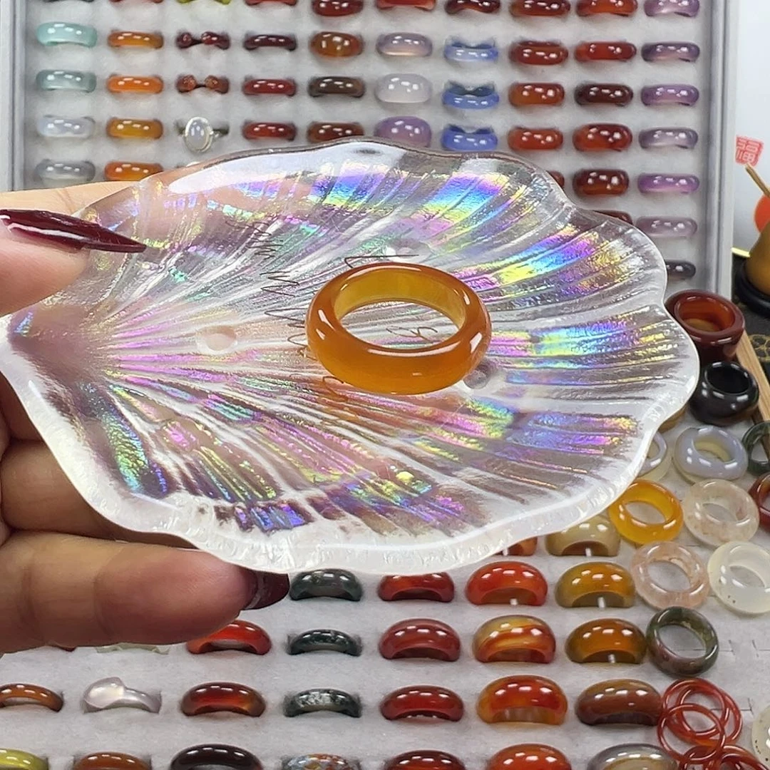 玛瑙/玉髓未镶嵌戒指A17不退换18.1港18