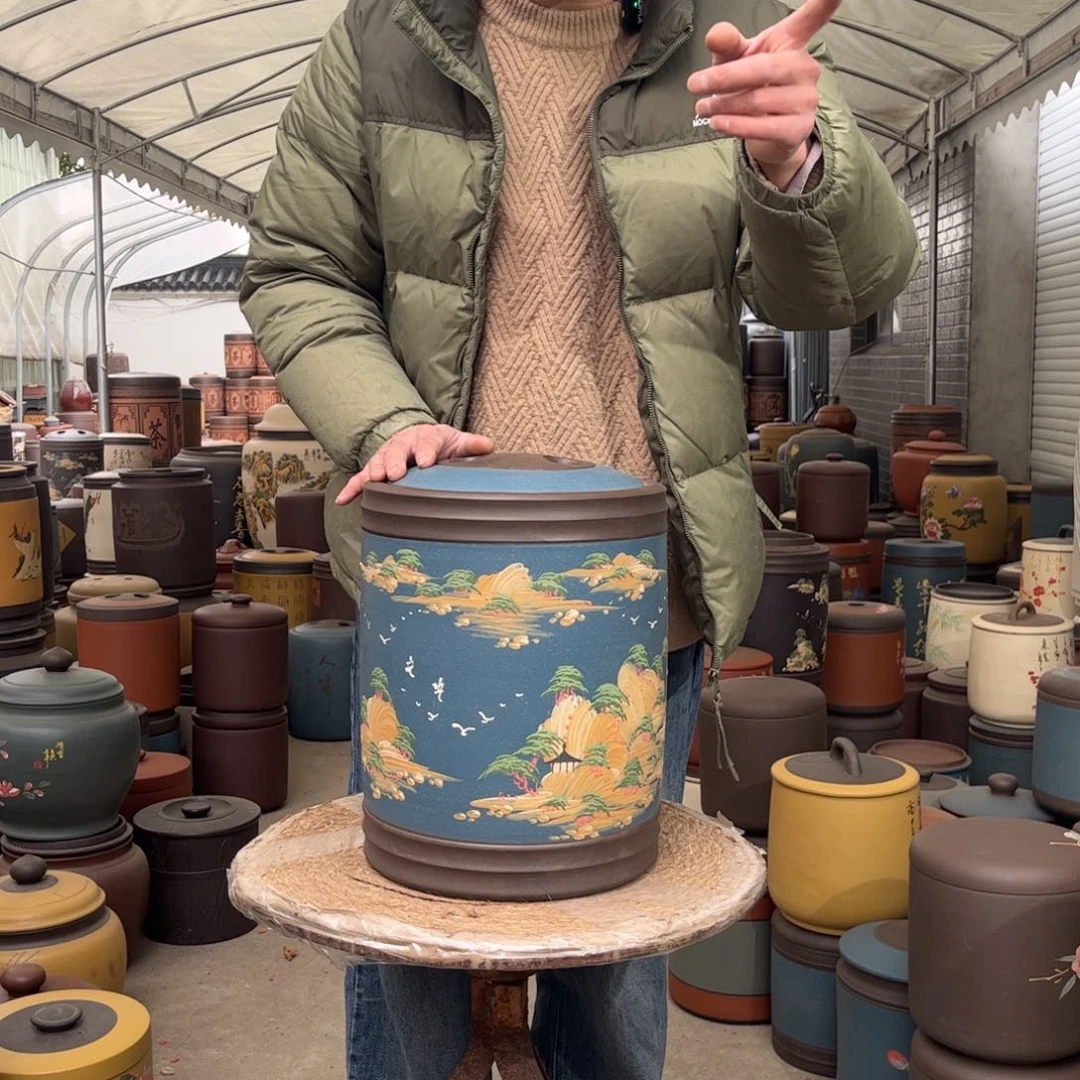 紫砂茶叶罐12 饼茶叶罐