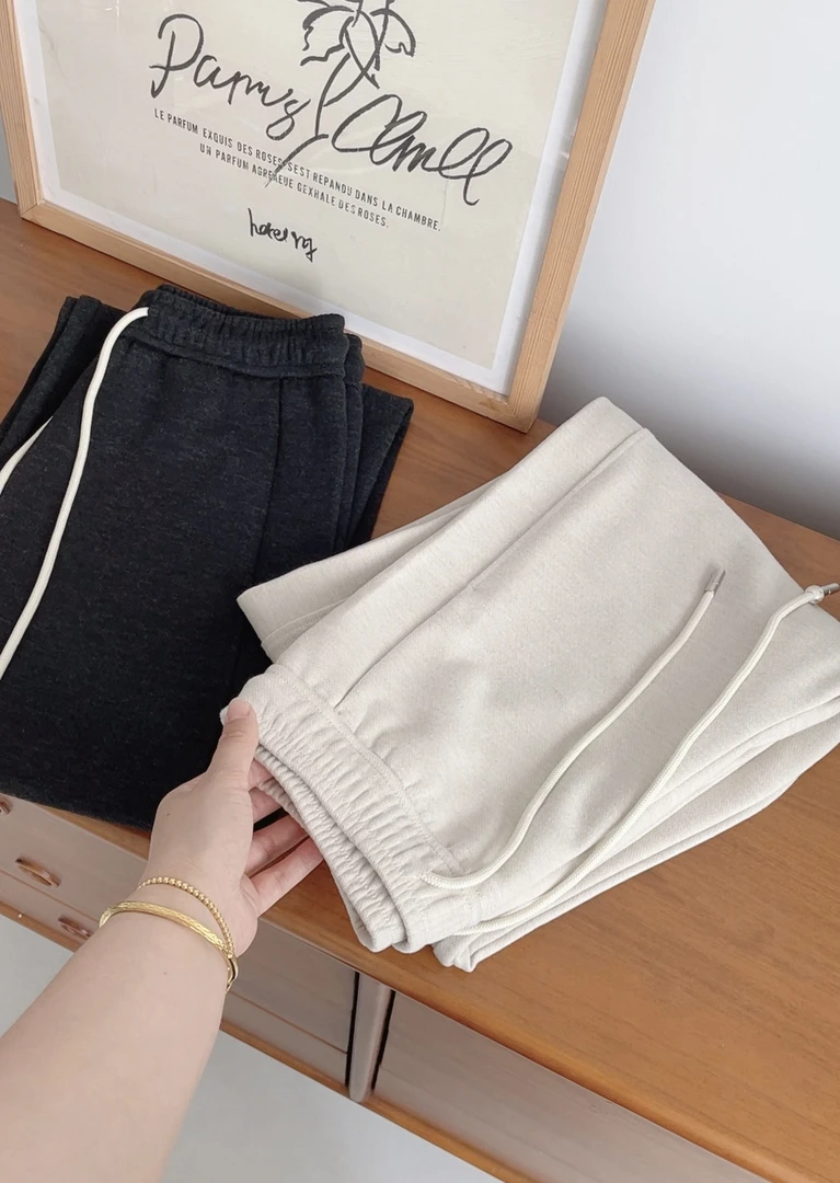 【高品质羊毛裤】秋冬新款窄版阔腿长裤～高克重垂感显瘦～高腰百搭～