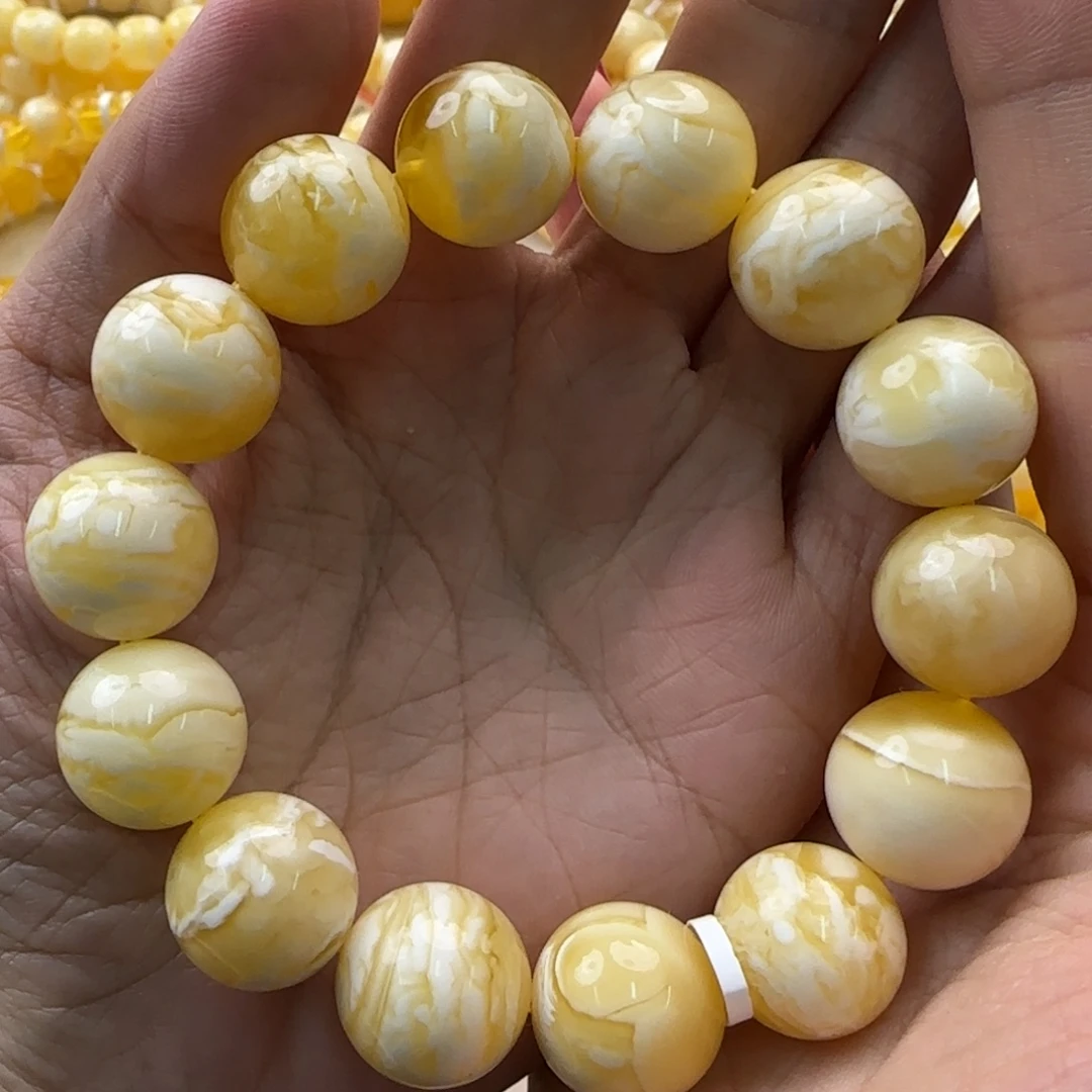 琥珀未镶嵌手链蜜蜡手串