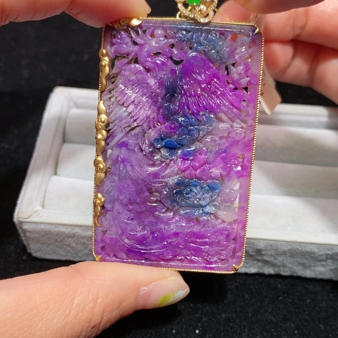 苏纪石（舒俱来）18K金镶嵌吊坠(不含链)