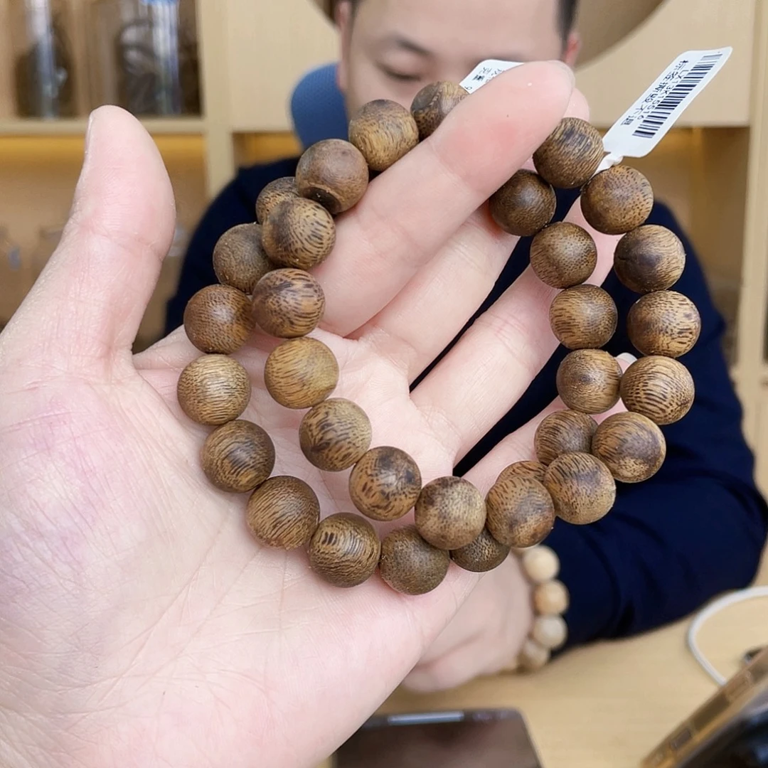 沉香沉香碎屑天然母树圆珠单圈1.2/9克多样性发一