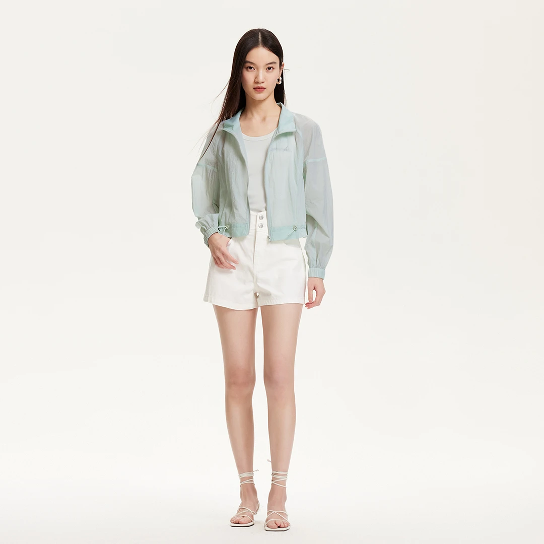 Vero Moda防晒衣女2025春季新款下摆抽绳纯色百搭防晒衫325117018