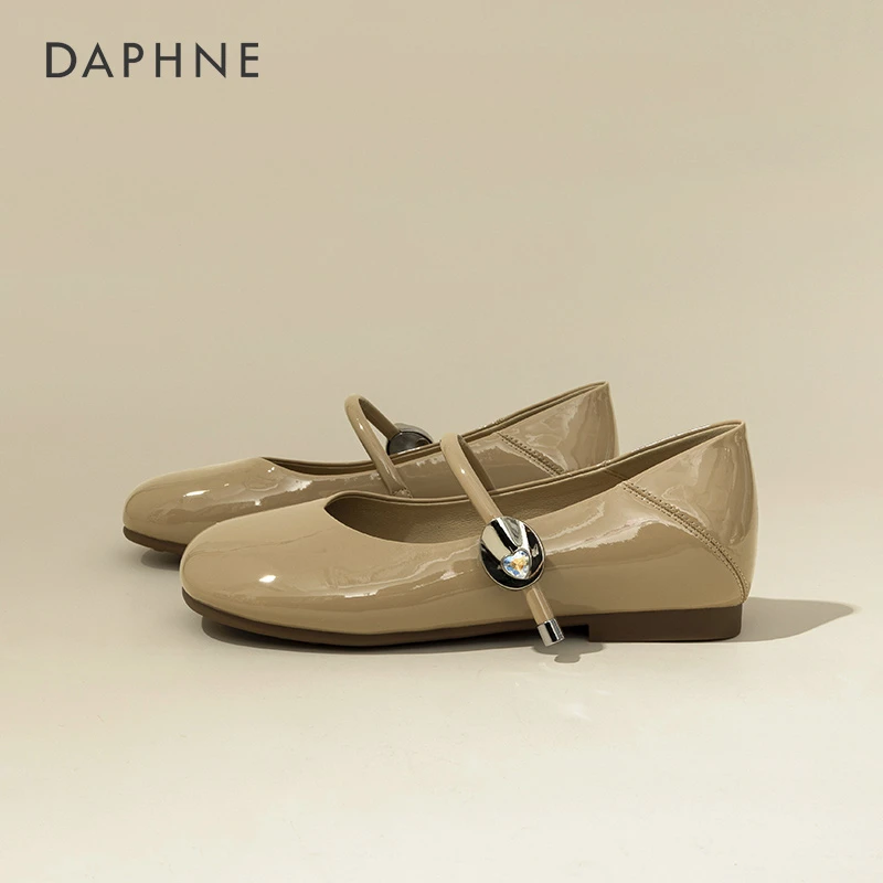 Daphne/达芙妮复古百搭女鞋2025新款百搭时尚气质玛丽珍平底鞋女