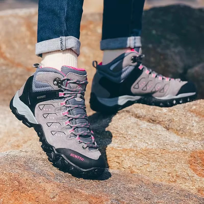 悍途女鞋中帮耐磨越野靴防水防滑徒步登山鞋专业运动雪山爬山鞋冬