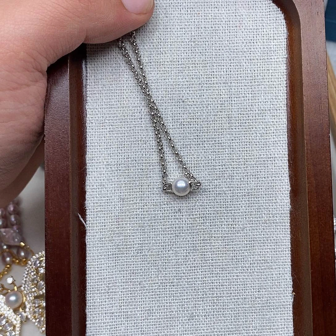 海水珍珠手链银S925镶嵌