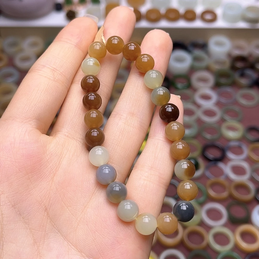 未镶嵌戒指和田玉卡8精品楼兰三色