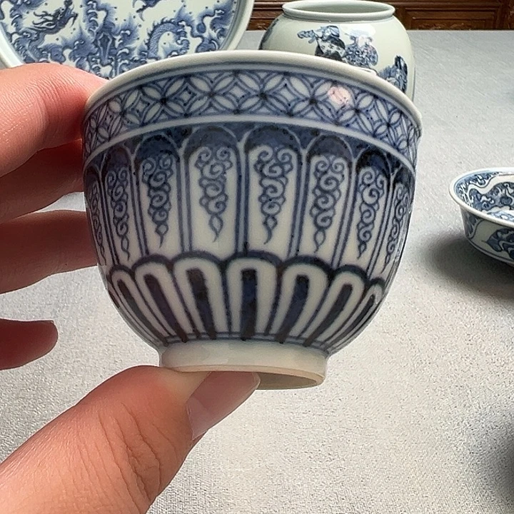 明续幽蓝，杂宝敦式杯