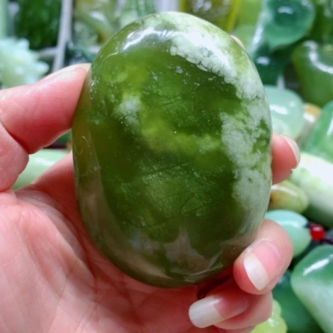 蛇纹石玉未镶嵌手把件