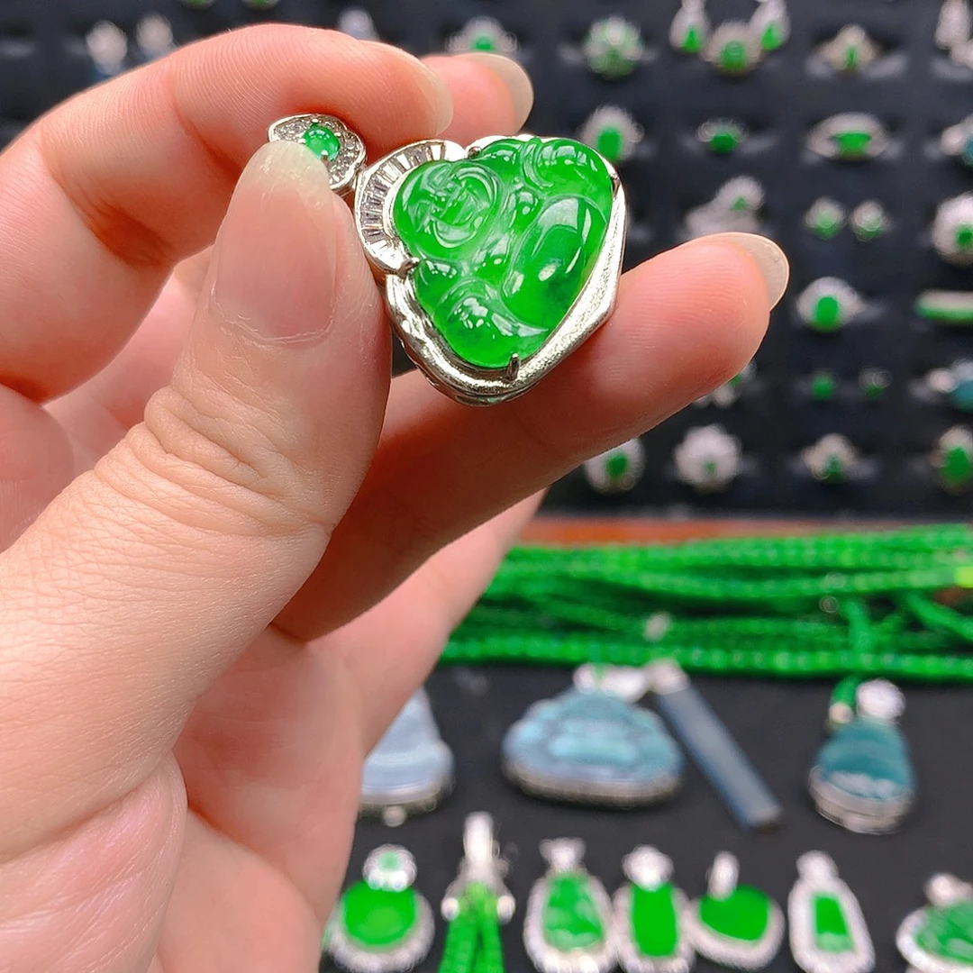 翡翠未镶嵌吊坠(不含链)