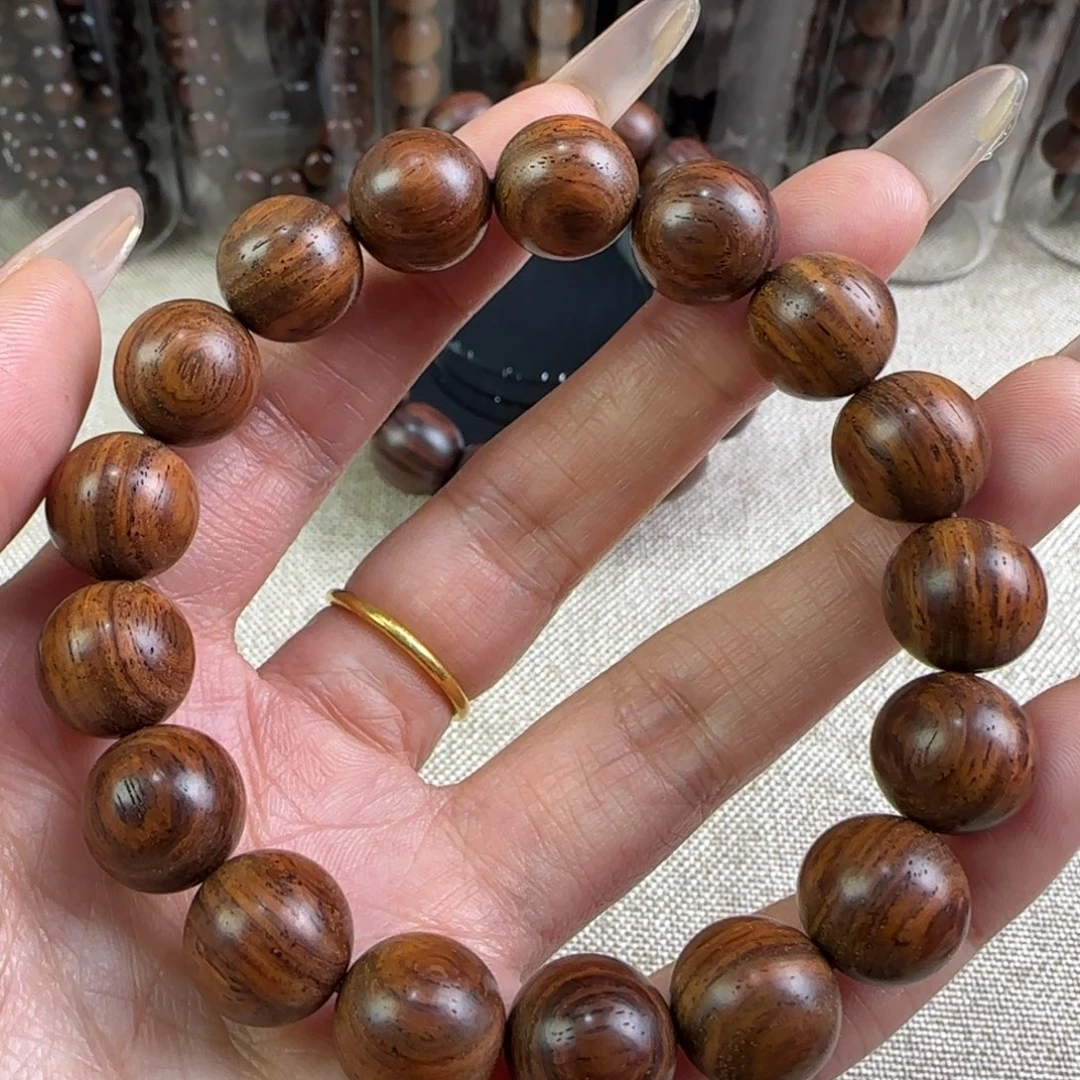 黄花梨/降香黄檀手串/手链老糠黄金底