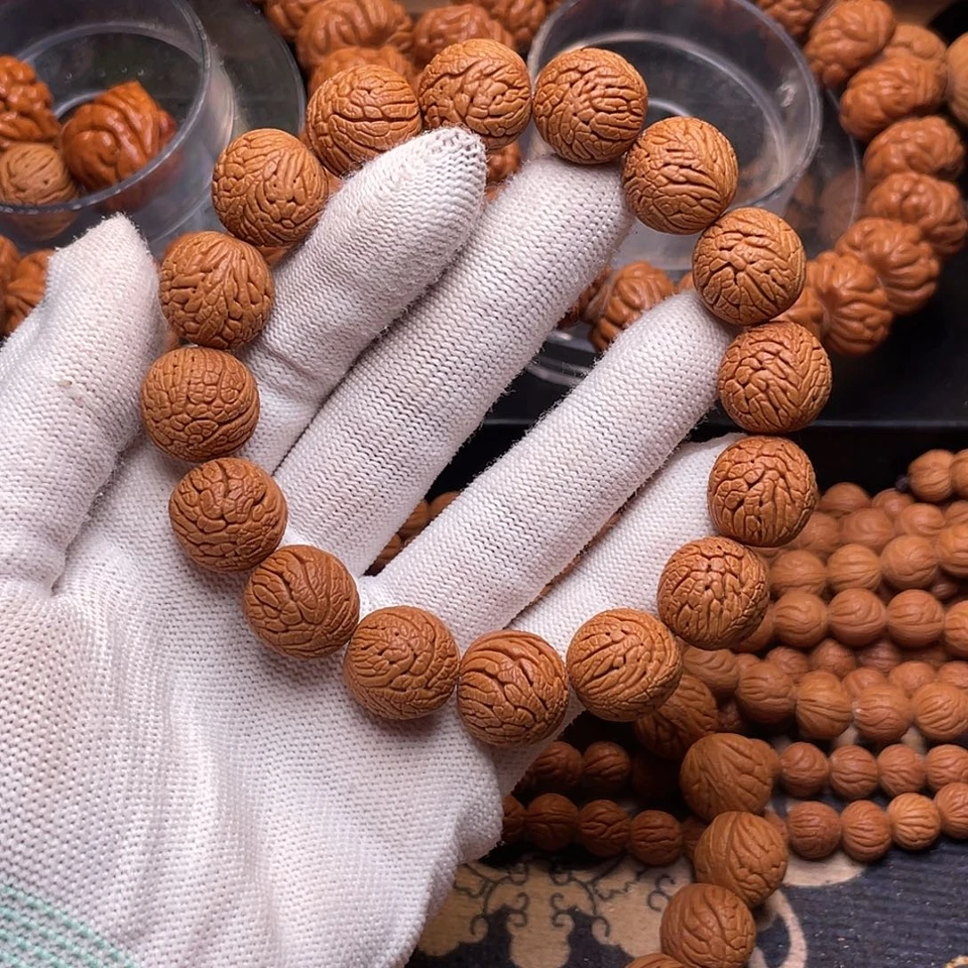 桃核手串龙鳞凤尾1.6