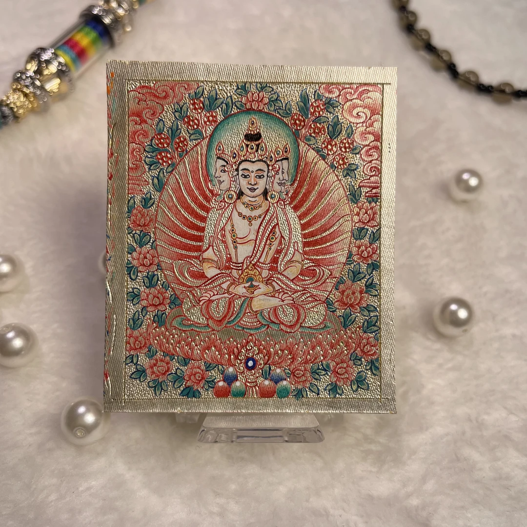 唐卡真品西藏纯手工【大日】高卡青海热贡非遗矿物颜料正品保真