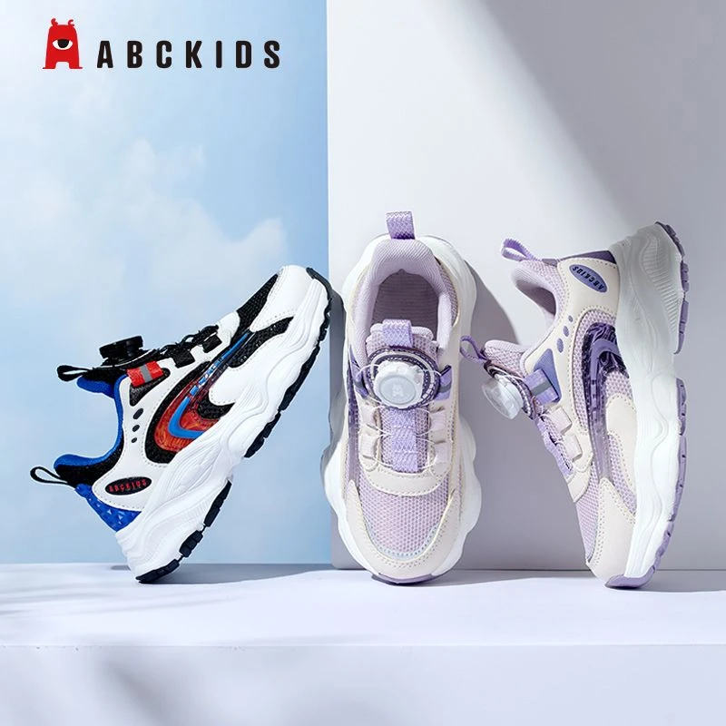 Abckids儿童鞋春季男童校园跑鞋透气网面运动鞋女童鞋ins休闲鞋潮