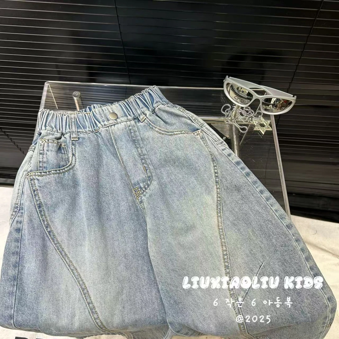 杭州六小六正版BY LIUXIAOLIU夏季儿童牛仔七分裤19763