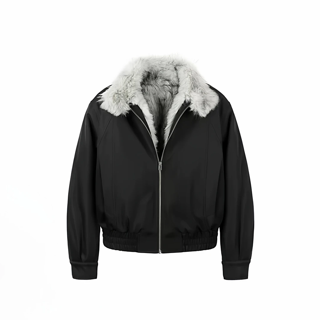 MaxDstr  "一件过冬"1500G环保狼毛三防面料狼王短宽座山雕棉服