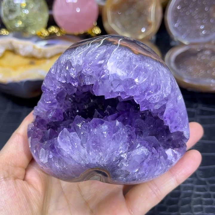 未镶嵌发饰水晶紫晶洞