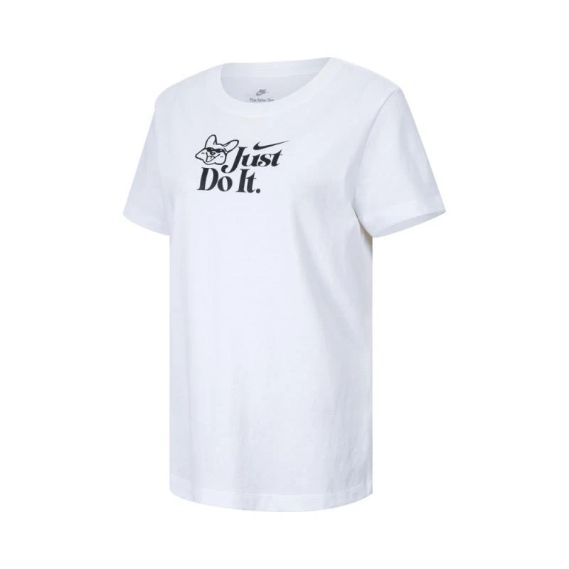 NIKE耐克2025女子NSW DOGGIE TEE GCEL针织无领短T恤IM5974-100