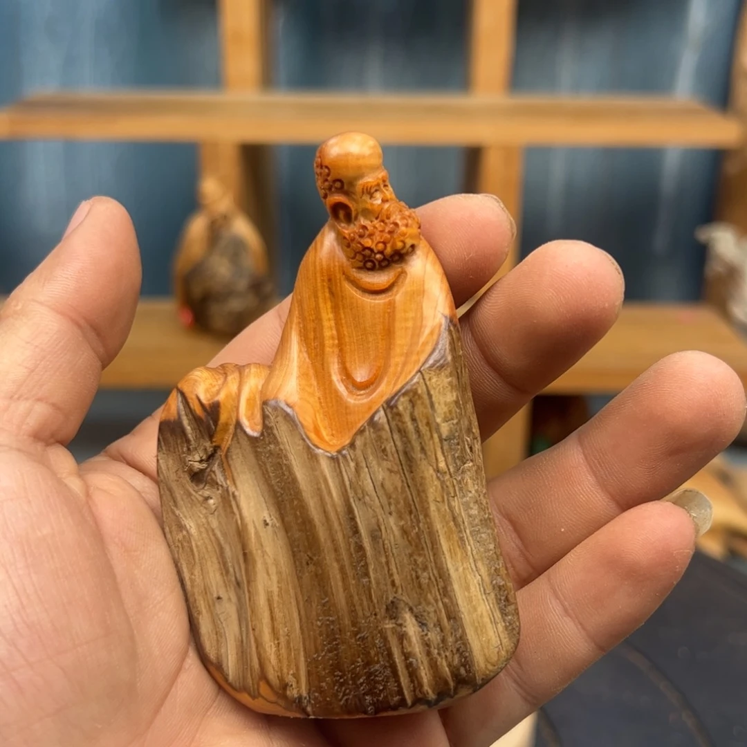 木窝**寐崖柏木摆件手把件