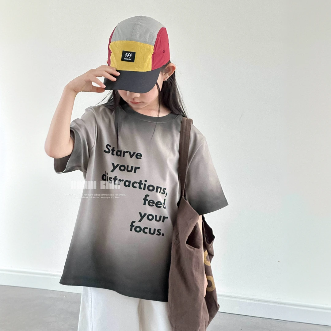 【嗒囜】高克重质感千禧摩登棉~儿童服装夏装新款宽松印花短袖T恤