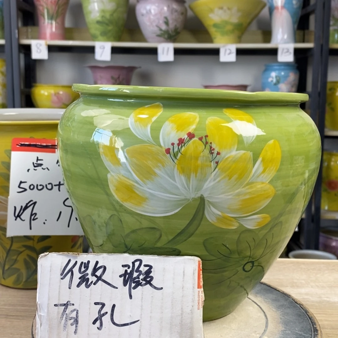 景德镇手工手绘陶瓷花盆