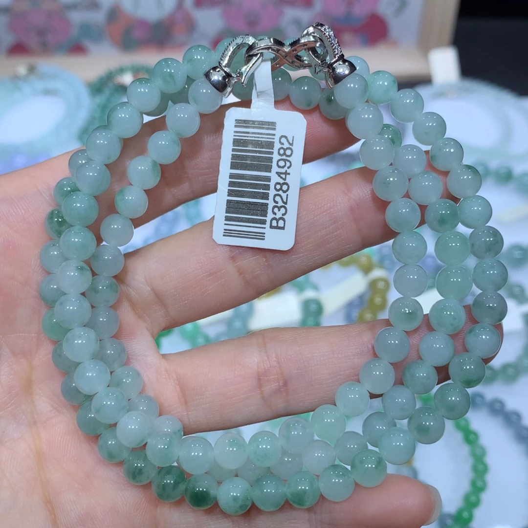 翡翠未镶嵌手链天然