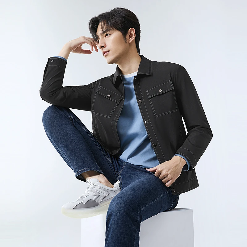 【挺括有形】25秋冬新款时尚潮流双口袋青年翻领128K70190