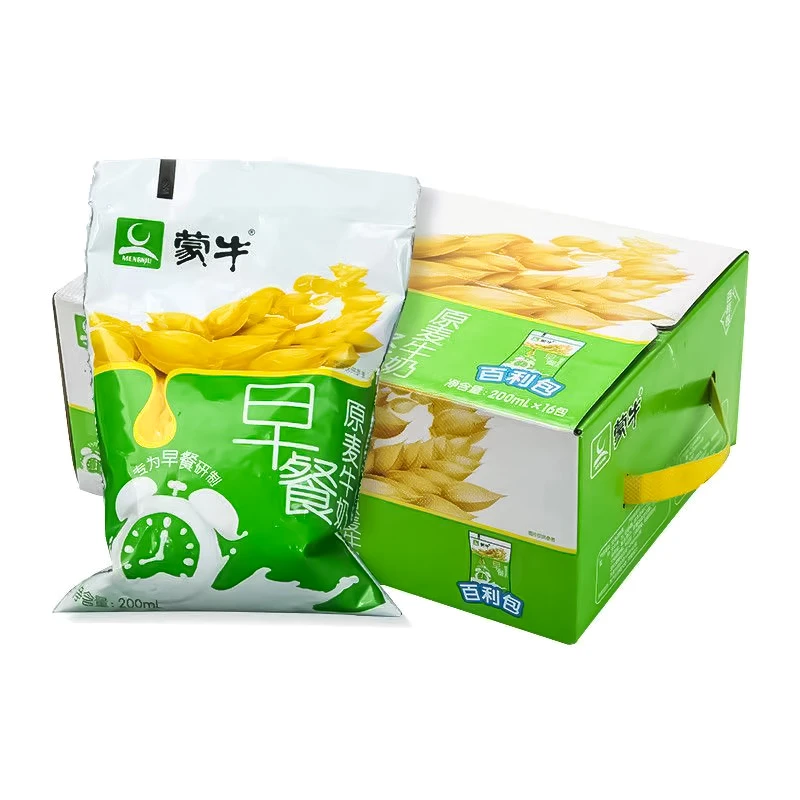 蒙牛早餐原麦牛奶200ml*16袋 百利包（10月8日）