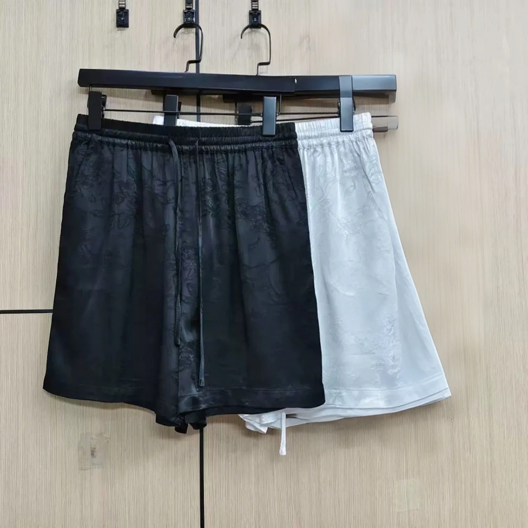 【女士短裤】2024新款夏日显瘦提花松紧腰百搭时尚短裤女