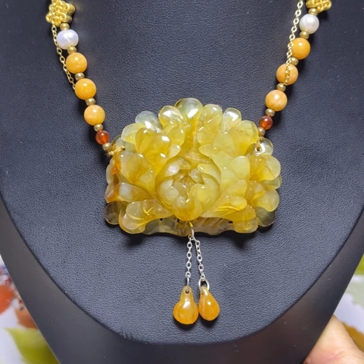 蛇纹石玉未镶嵌吊坠(赠链)