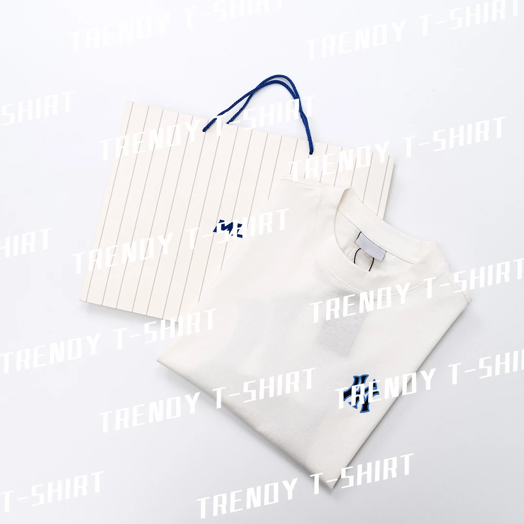 情侣款背标老花大LOGO 潮牌时尚纯棉打底短袖T恤06