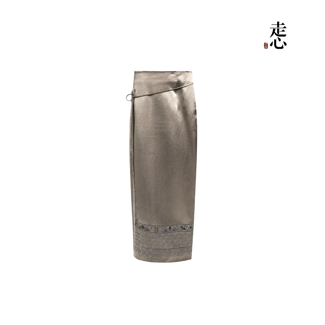 【香云走心】金漆潮雕冰川银 半裙24ZDQ5233