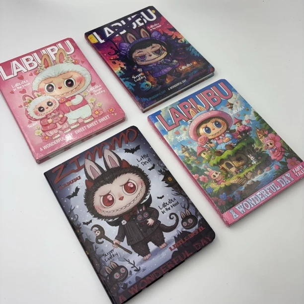 4本拉布布精装本内页横线高颜值记事本