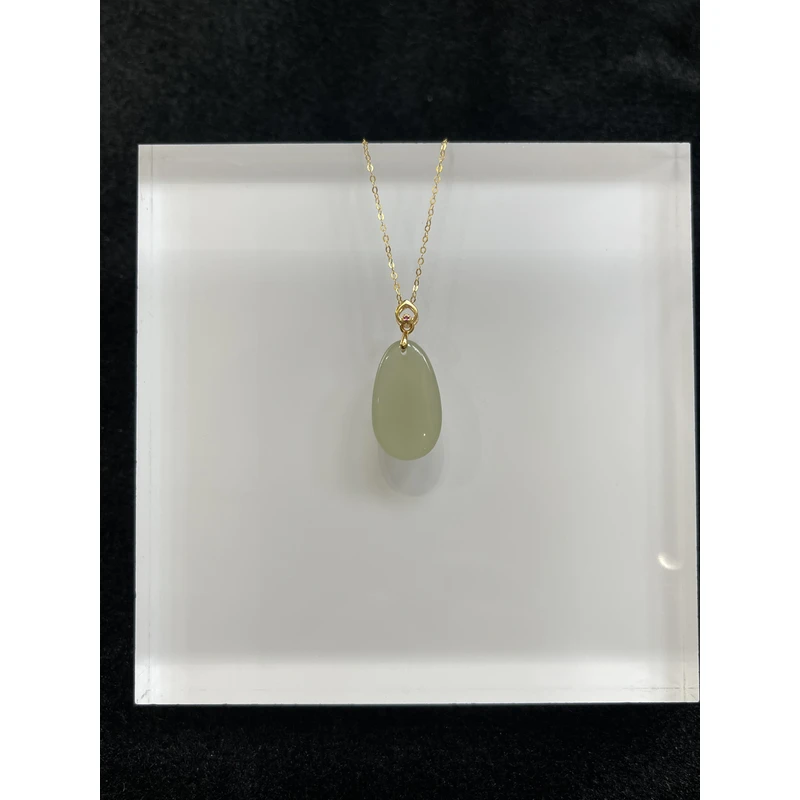 君玉银扣青瓜浅晴水吊坠925银镀金镶嵌时尚精致百搭精美送朋友