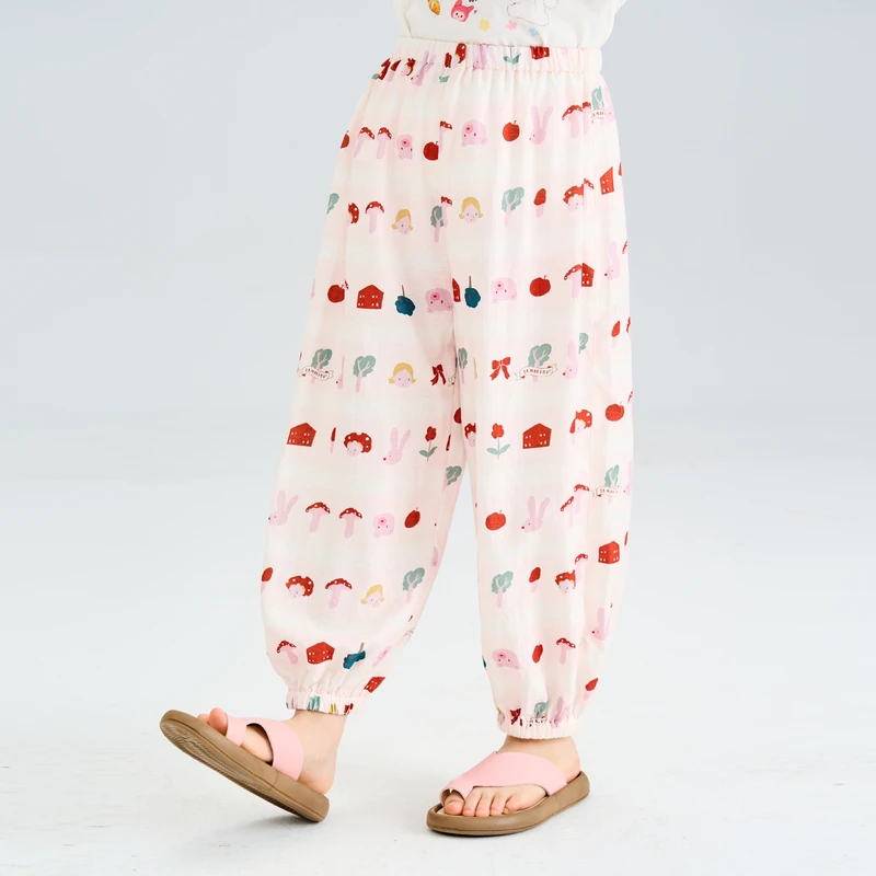 多多一上女小童25夏款宽松灯笼防蚊裤（90-140码）2671A16X