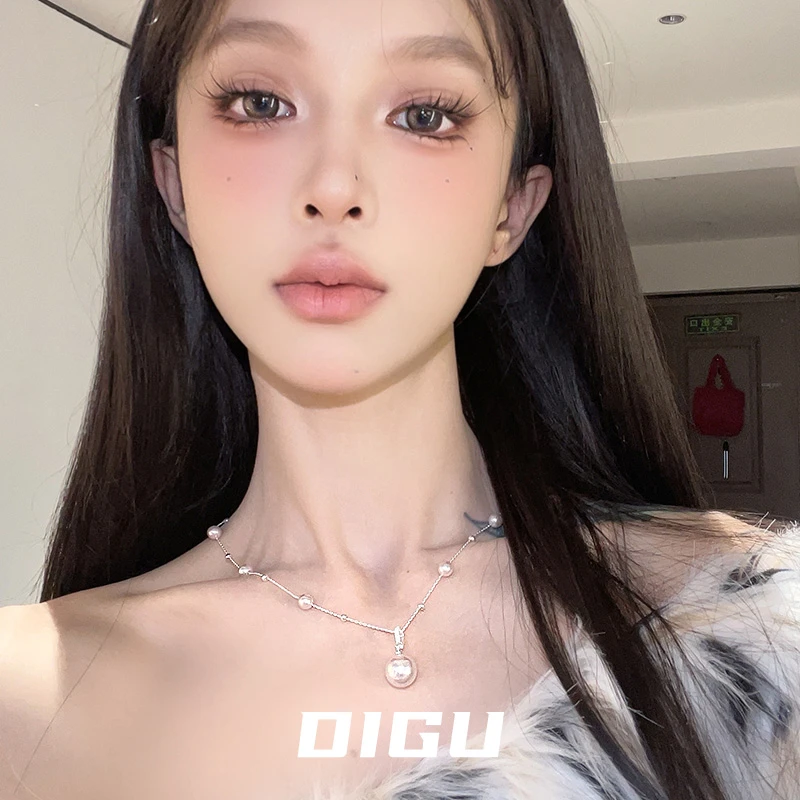 合金项链 轻奢满天星珠珠链条项链女法式气质优雅高级感颈链百搭