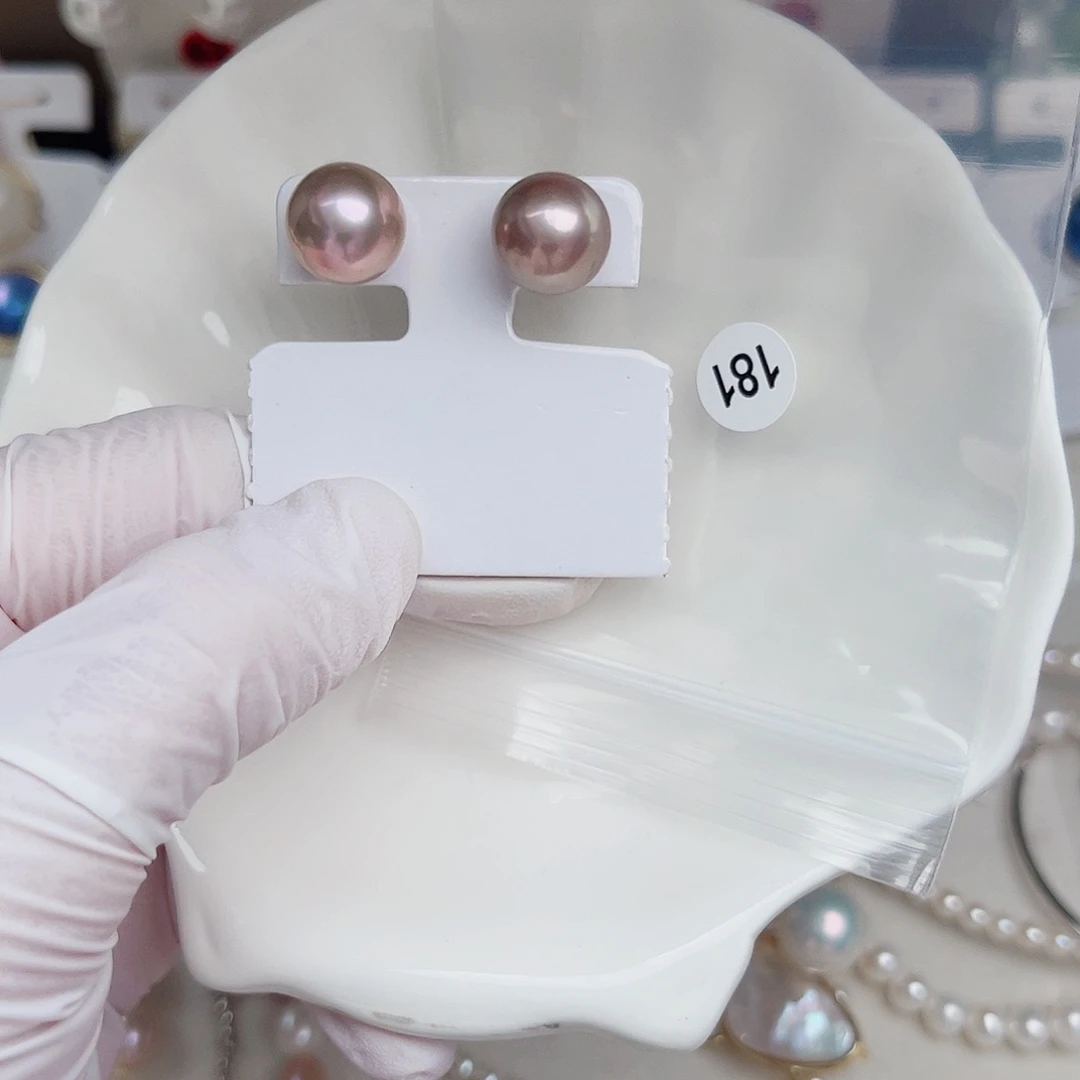 银S925镶嵌淡水珍珠耳饰