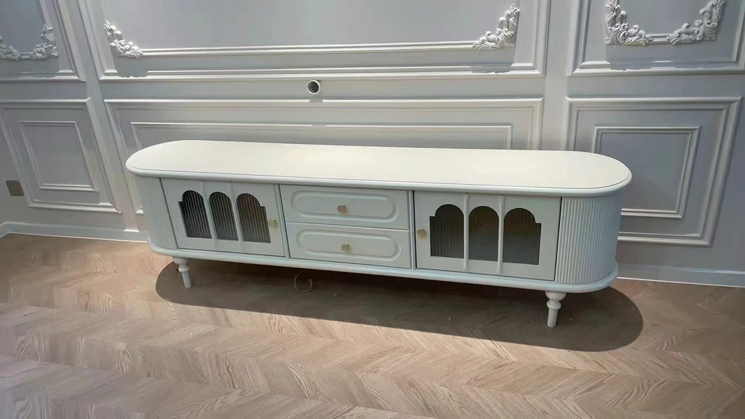 法式风格电视柜电视柜欧式电视柜储物柜轻奢北欧烤漆