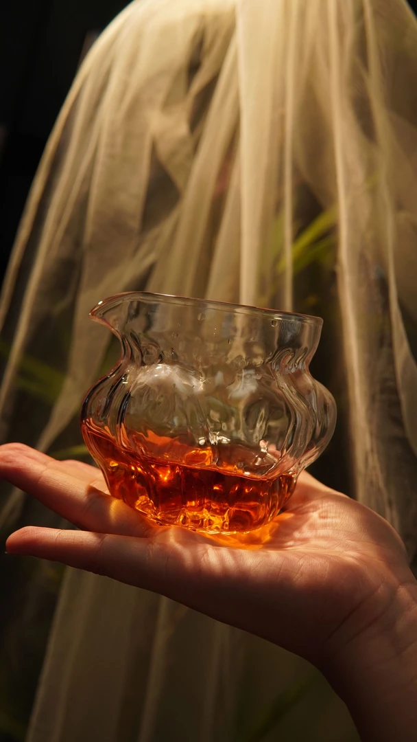 【等烟雨好物】日式核桃纹玻璃公道杯高颜值家用创意大容量分茶器杯