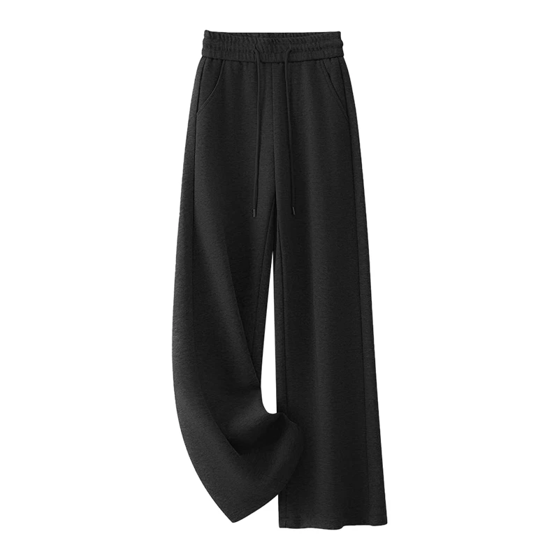 【月落星辰】新款松紧腰抽绳秋冬季加厚百搭显瘦保暖气质休闲裤3121