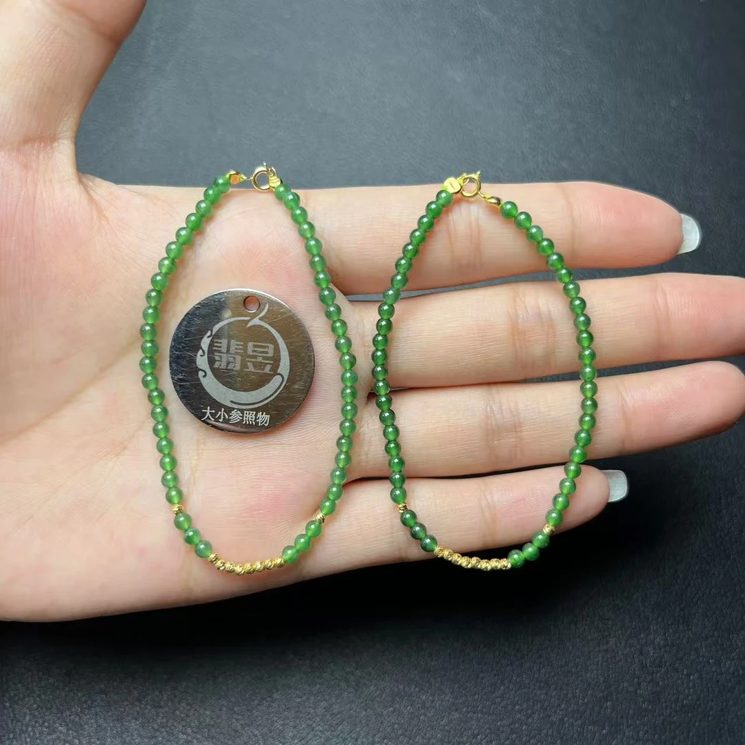 翡昱-N4-16870-天然A货翡翠手链/约2+/约47颗/-多样性发其一C