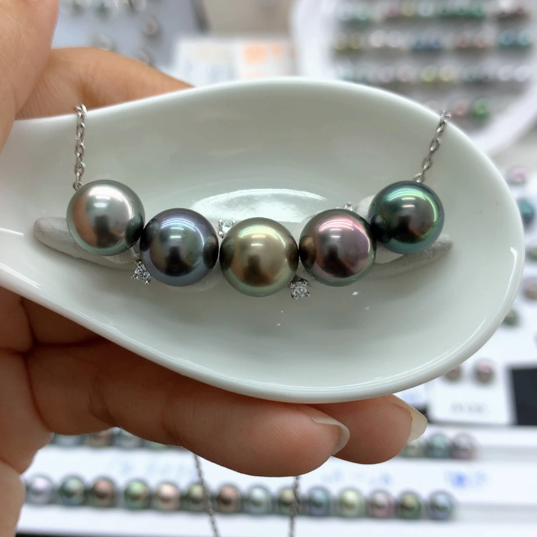 海水珍珠裸珠10+五珠套链