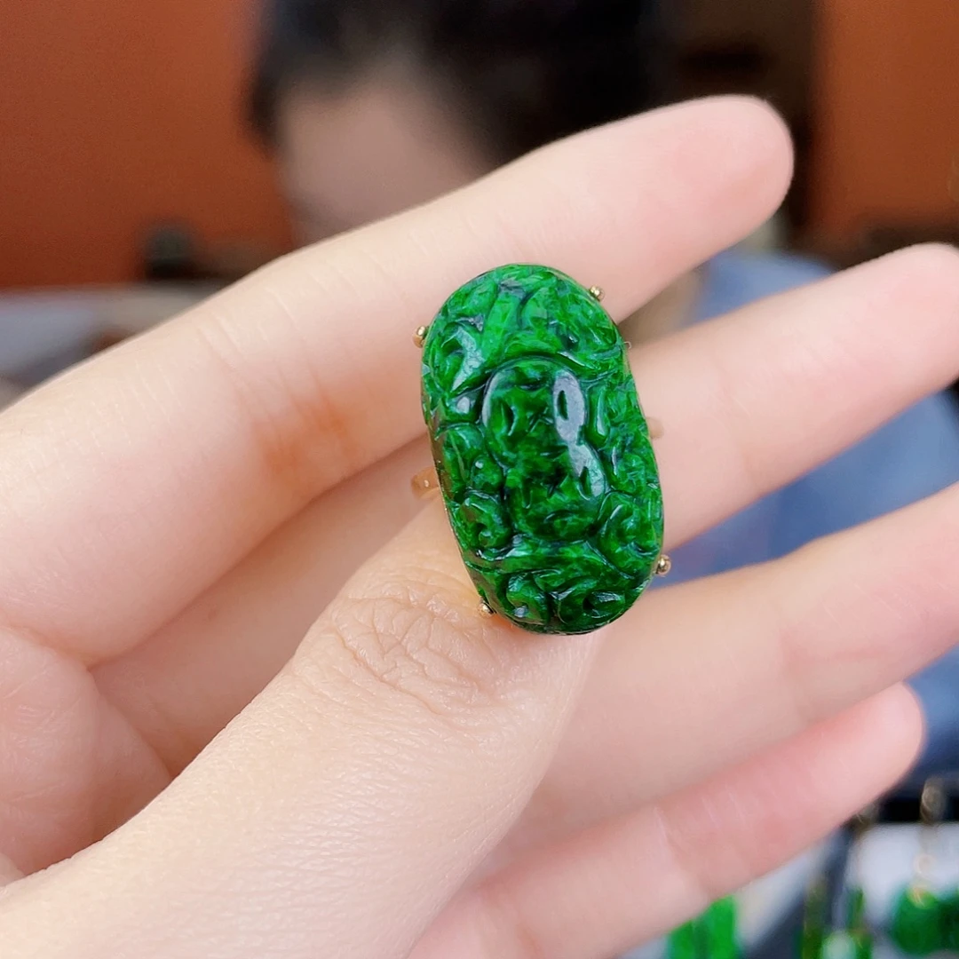 翡翠银S925镶嵌耳饰