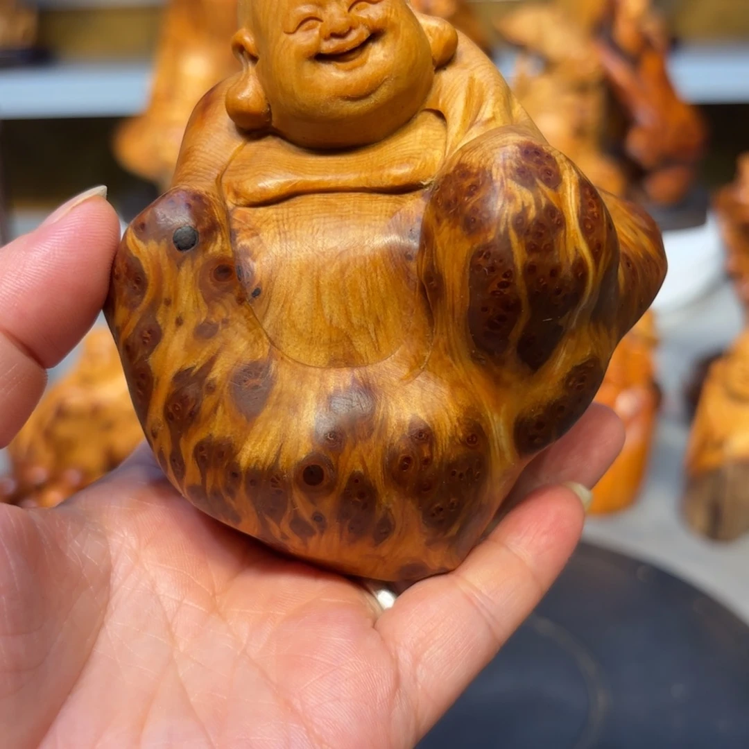 木归**土太行崖柏弥勒佛留疤